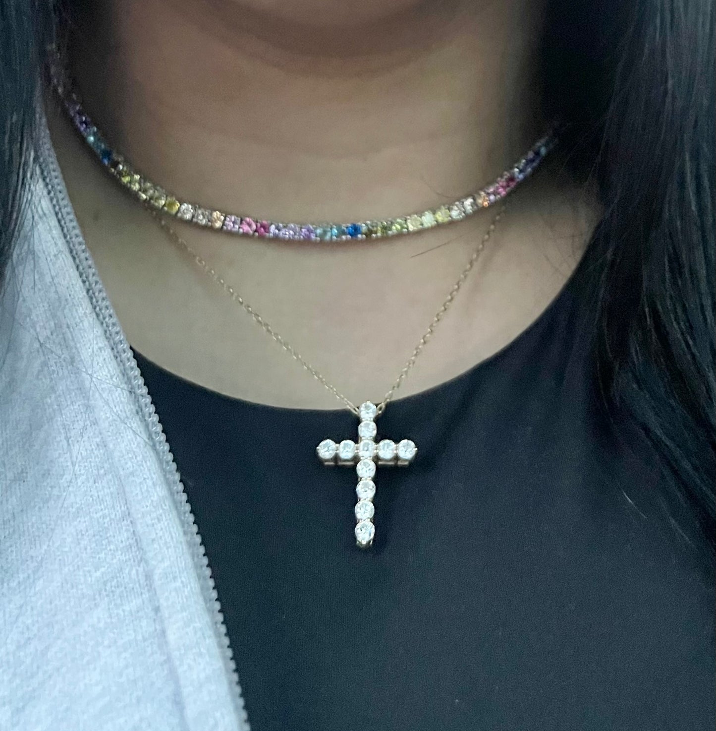 Rainbow Tennis Choker