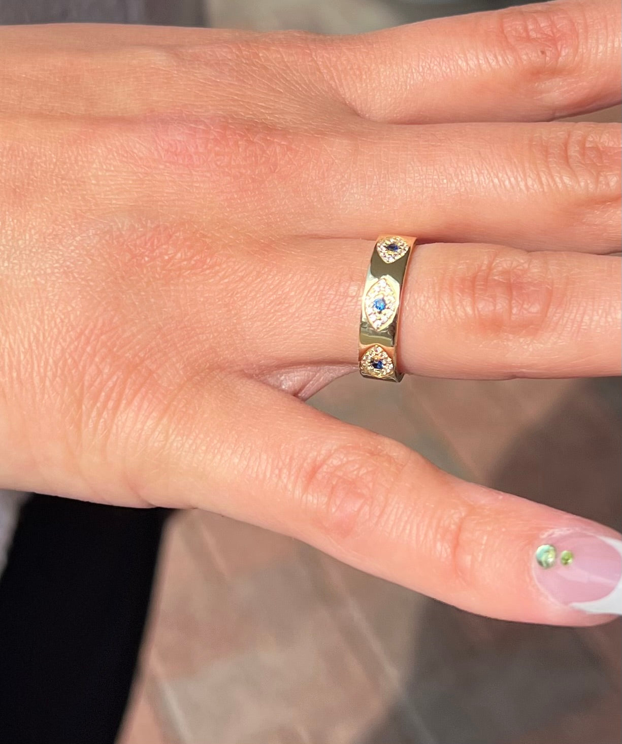 Evil Eye Gold Ring