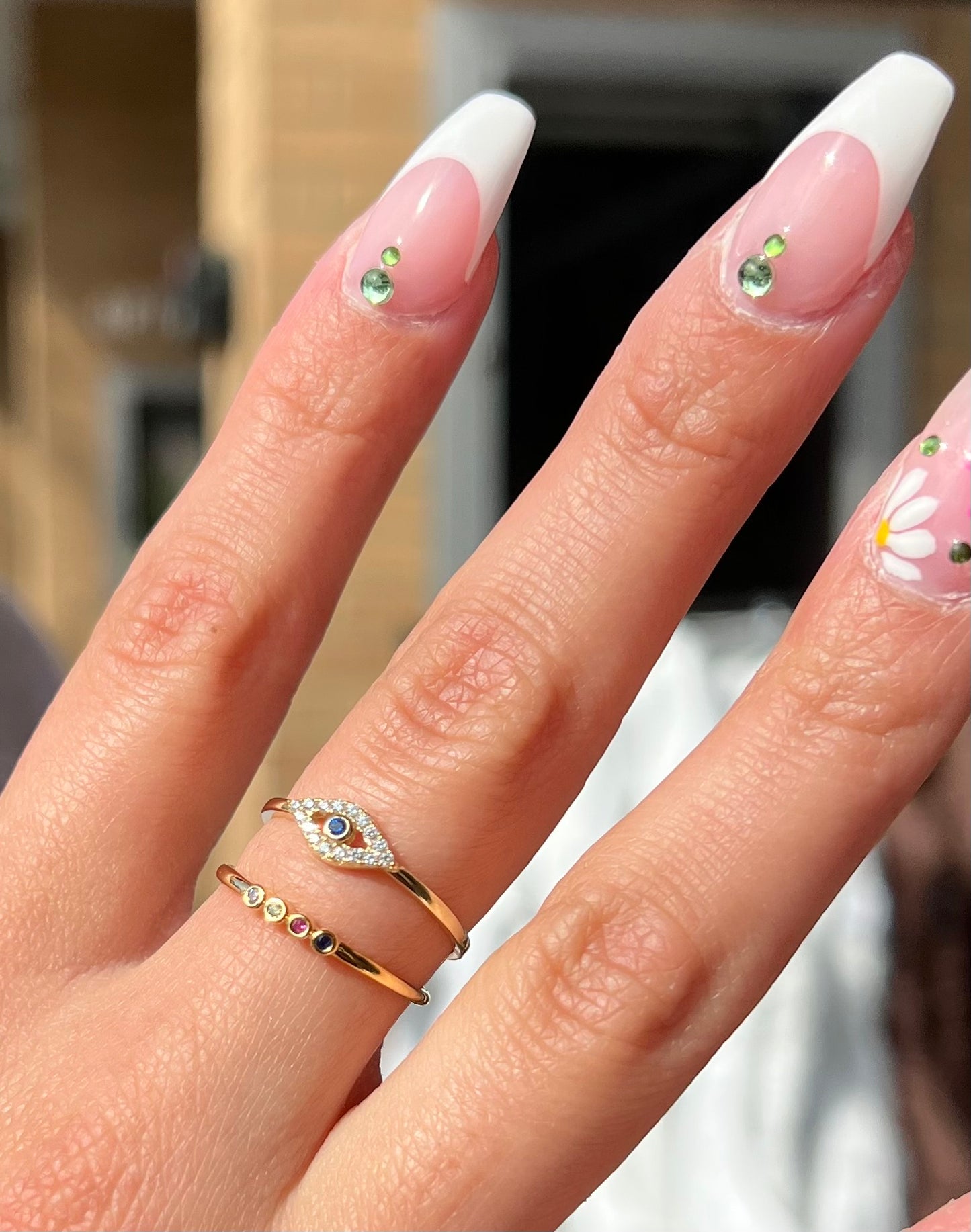 Dainty Colorful Bubble Ring