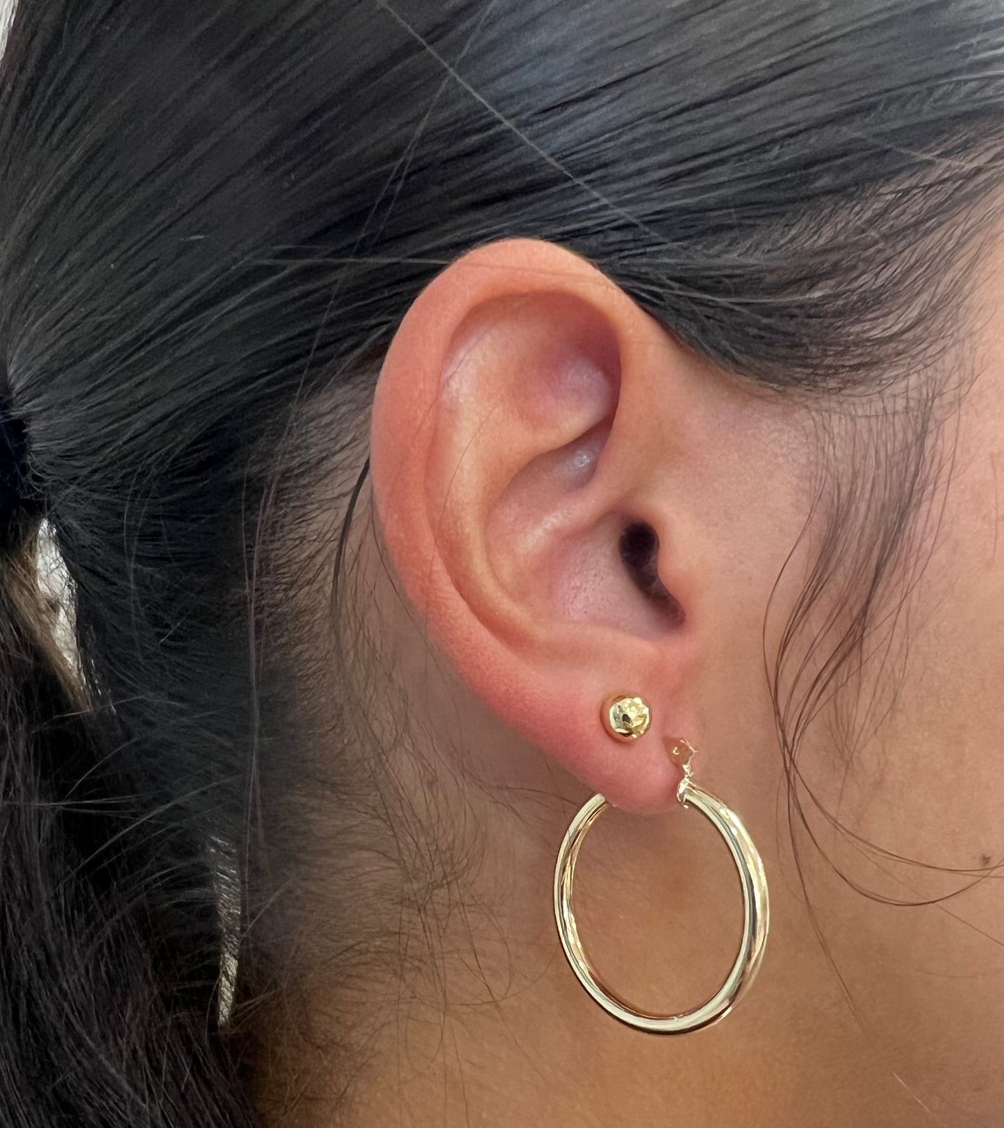 Jade Gold Hoop