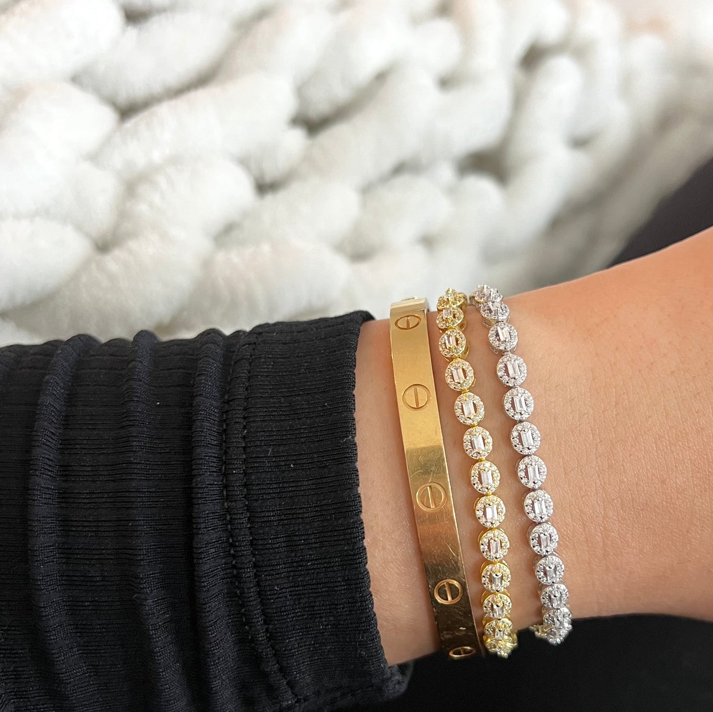 Bubble Baguette Tennis Bracelet