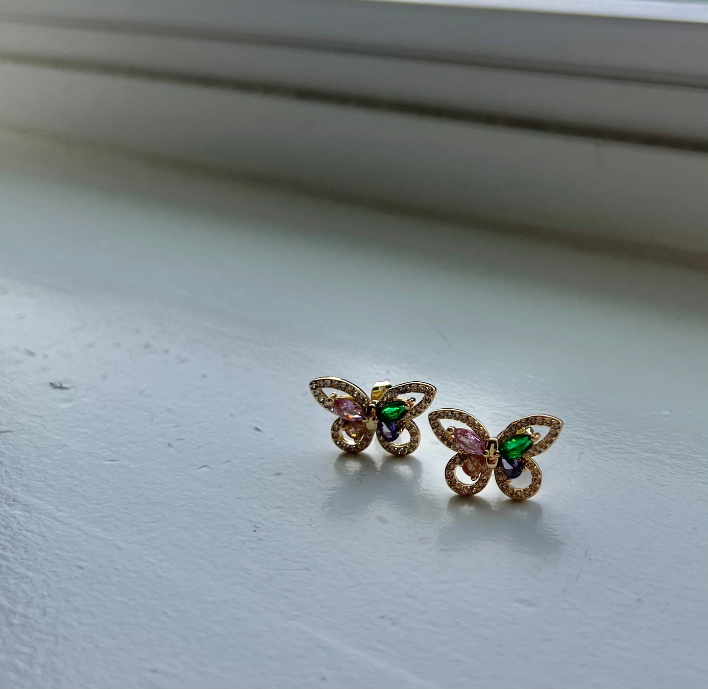 Color Butterfly Post Earrings