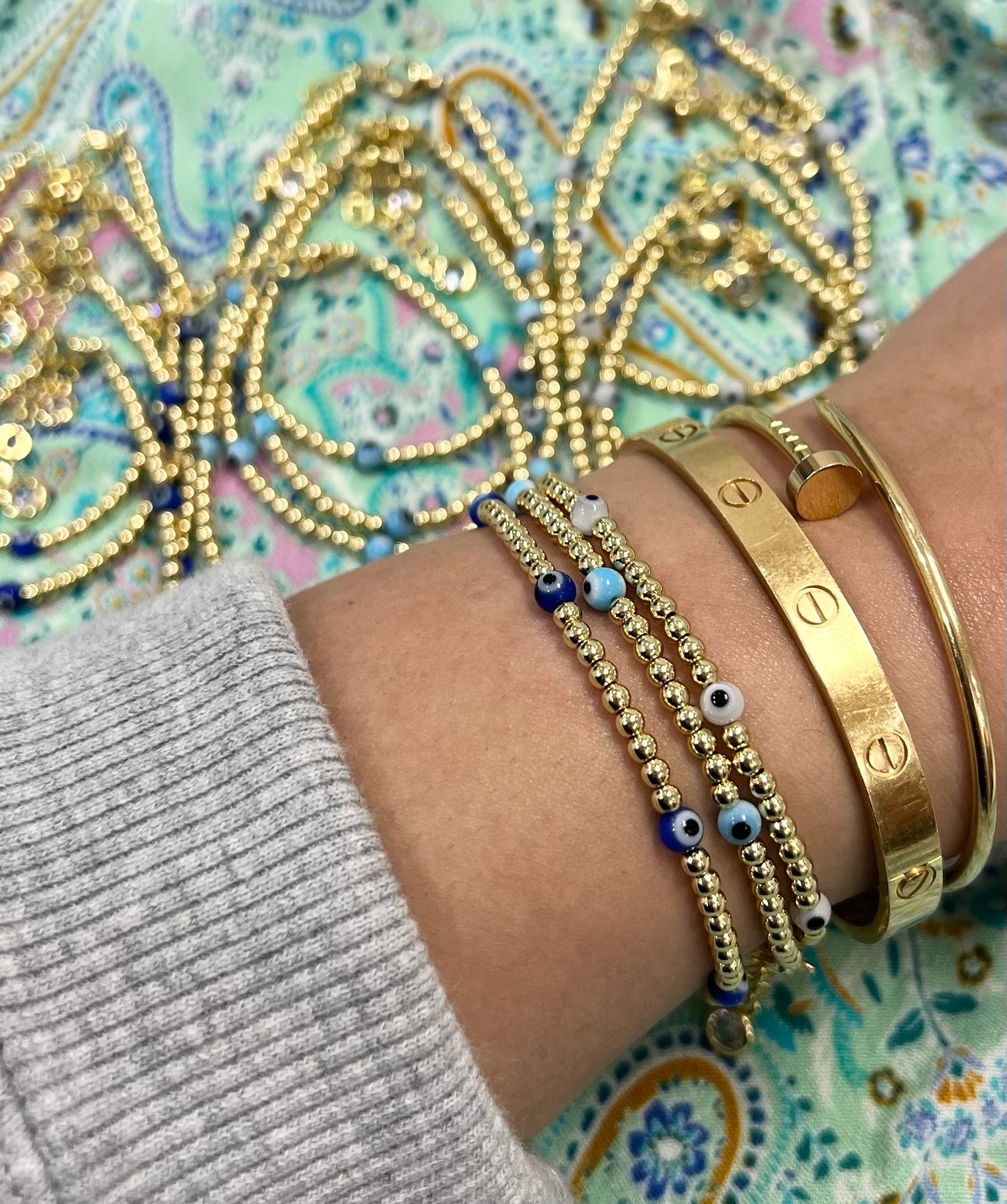Evil Eye Clasp Bracelet