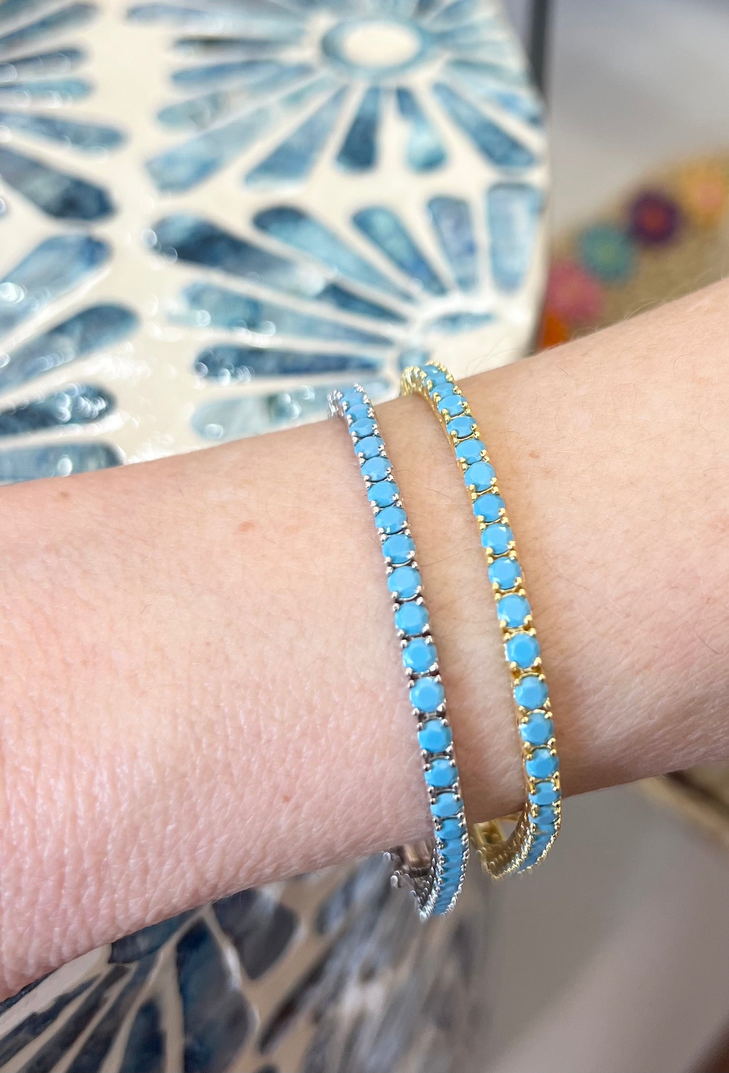 Baby Blue Tennis Bracelet